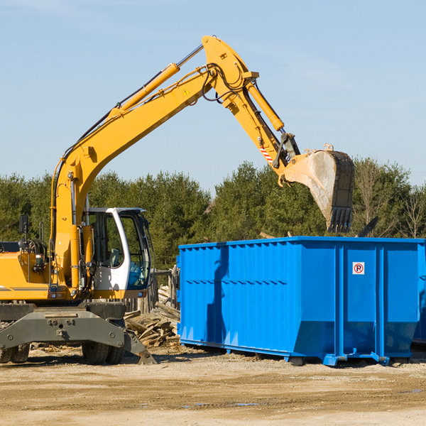 what size residential dumpster rentals are available in Johnson City KS